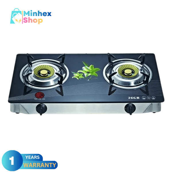 RFL Double Glass Auto Gas Stove 26 GR (Cylinder Gas)