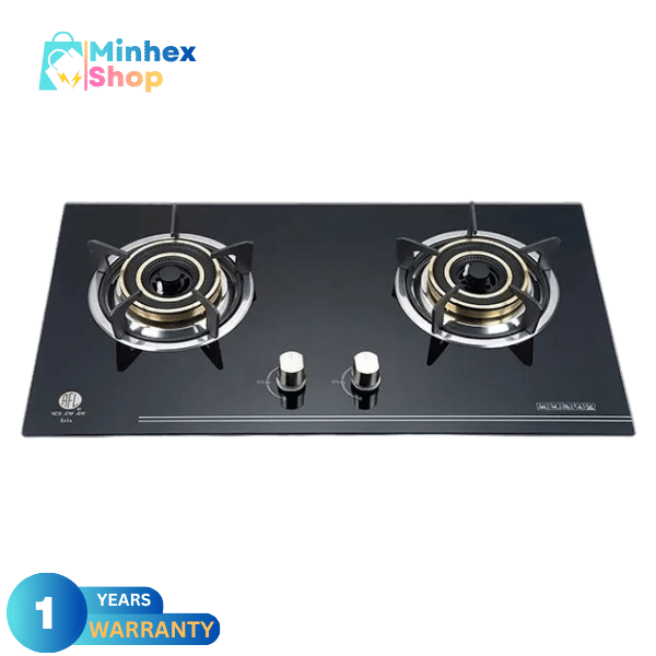 RFL Double Built In Glass Hob Iris (Line Gas)